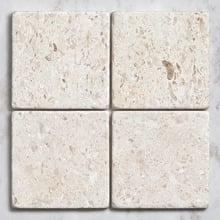 Apollo 100x100mm Tumbled White Limestone Square Tile